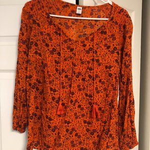 Women's Tassel Tie Blouse